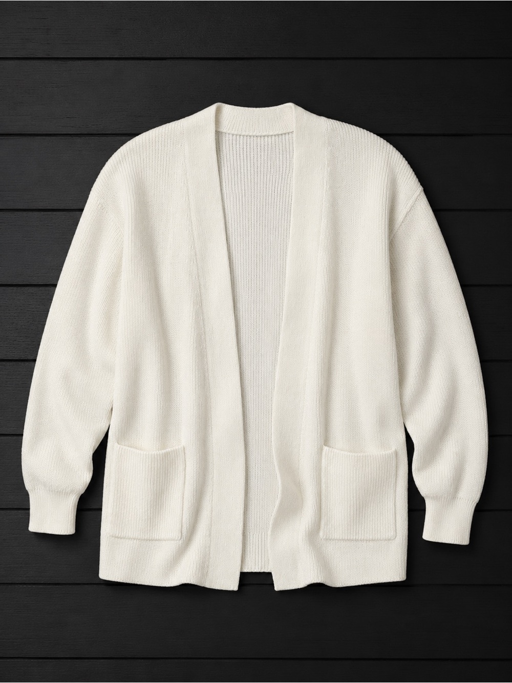 Reitman’s Cream Open-Front Pocket Cardigan Sweater - XS - Picture 2 of 4